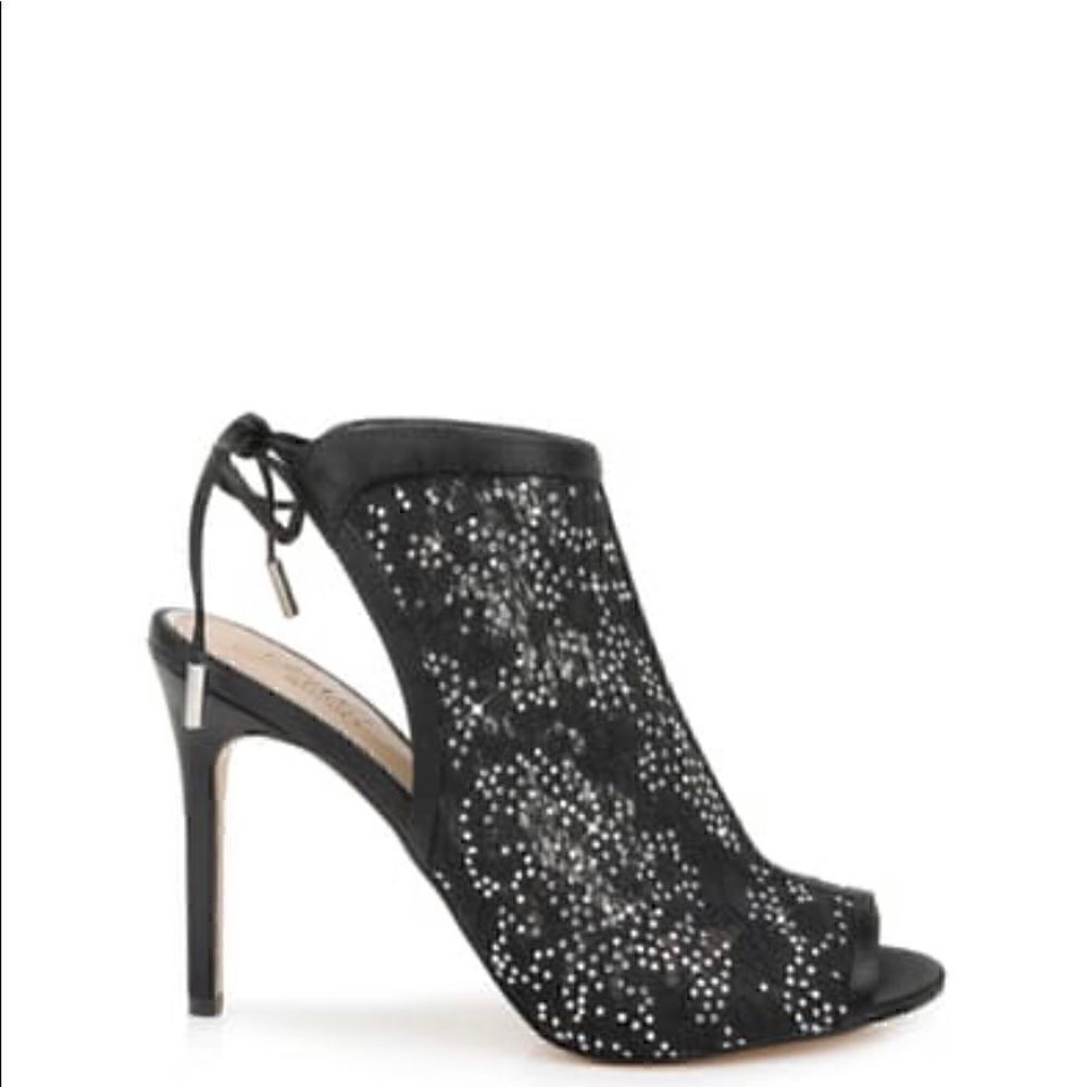 Jewel by Badgley Mischka Crystal and Lace Sandal                     